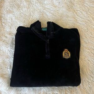 Lauren Ralph Black Velvet Sweater